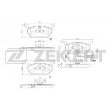 BS-2955 ZEKKERT КомплеК т гальмівних колодок, дискове гальмо
