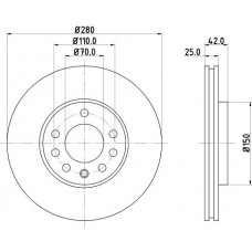 8DD 355 106-071 HELLA Гальмівний диск