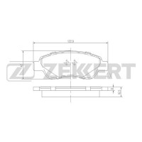 BS-1939 ZEKKERT Комплект гальмівних колодок дисковий гальм