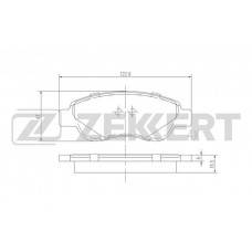 BS-1939 ZEKKERT Комплект гальмівних колодок дисковий гальм