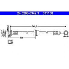 24.5286-0342.3 ATE Гальмівний шланг