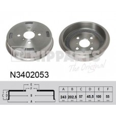 N3402053 NIPPARTS Гальмівний барабан