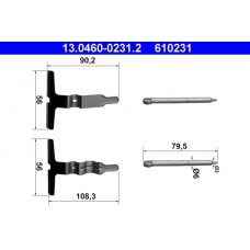 13.0460-0231.2 ATE Комплектуючі колодки дискового гальма