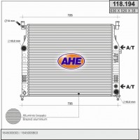 118.194 AHE Радіатор охолодження двигуна