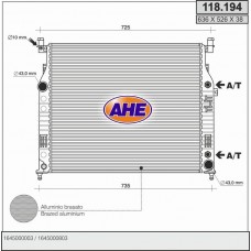 118.194 AHE Радіатор охолодження двигуна