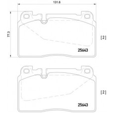 P 85 123 BREMBO Комплект гальмівних колодок дисковий гальм