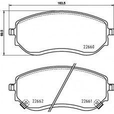 8DB 355 037-901 HELLA Комплект гальмівних колодок дисковий гальм