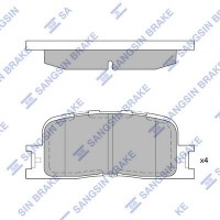 SP2038 Hi-Q Комплект гальмівних колодок дисковий гальм