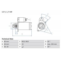 0 986 018 170 BOSCH Стартер