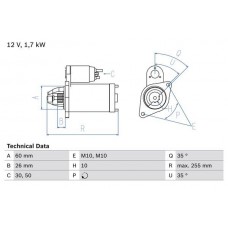 0 986 018 170 BOSCH Стартер