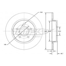TX 71-94 TOMEX Brakes Гальмівний диск
