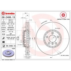 09.C406.13 BREMBO Гальмівний диск