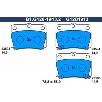 B1.G120-1913.2 GALFER Комплект гальмівних колодок дисковий гальм