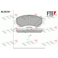 BL2821A1 FTE Комплект гальмівних колодок дисковий гальм