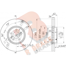 78RBD11982 R BRAKE Гальмівний диск