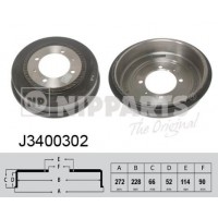 J3400302 NIPPARTS Гальмівний барабан