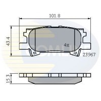 CBP01279 COMLINE Комплект гальмівних колодок дисковий гальм