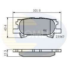 CBP01279 COMLINE Комплект гальмівних колодок дисковий гальм