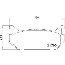 P 24 036 BREMBO Комплект гальмівних колодок дисковий гальм