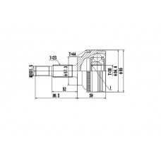 DCV850069 DYNAMATRIX Шарнирный комплект, Привідний вал