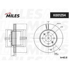 K001254 MILES Гальмівний диск