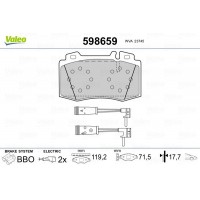 598659 VALEO КомплеК т гальмівних колодок, дискове гальмо