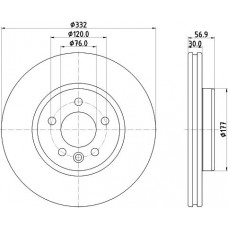 8DD 355 132-561 HELLA Гальмівний диск