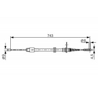 1 987 482 329 BOSCH Тросик, cтояночный тормоз