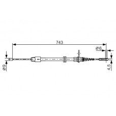 1 987 482 329 BOSCH Тросик, cтояночный тормоз