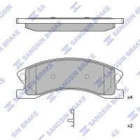SP2179 Hi-Q Комплект гальмівних колодок дисковий гальм