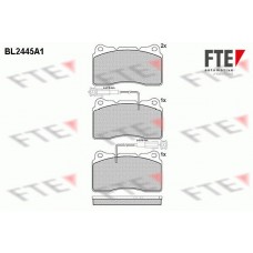 BL2445A1 FTE Комплект гальмівних колодок дисковий гальм