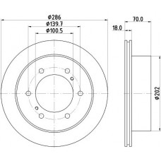 MDC2120 MINTEX Гальмівний диск