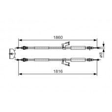 1 987 482 019 BOSCH Тросик, cтояночный тормоз