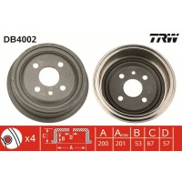 DB4002 TRW Гальмівний барабан
