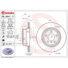 09.A541.11 BREMBO Гальмівний диск
