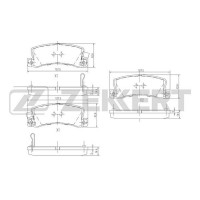 BS-1216 ZEKKERT Комплект гальмівних колодок дисковий гальм