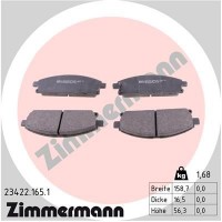23422.165.1 ZIMMERMANN Комплект гальмівних колодок дисковий гальм