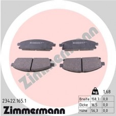 23422.165.1 ZIMMERMANN Комплект гальмівних колодок дисковий гальм