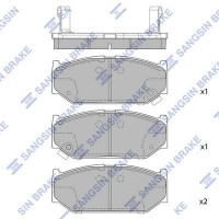 SP2086 Hi-Q Комплект гальмівних колодок дисковий гальм
