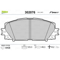302076 VALEO Комплект гальмівних колодок дисковий гальм