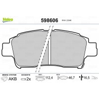 598606 VALEO Комплект гальмівних колодок дисковий гальм