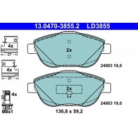 13.0470-3855.2 ATE Комплект гальмівних колодок дисковий гальм