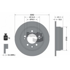 BDS1111 BENDIX Braking Гальмівний диск