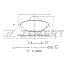 BS-2939 ZEKKERT КомплеК т гальмівних колодок, дискове гальмо