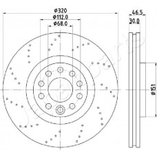 DI-0913 JAPANPARTS Гальмівний диск