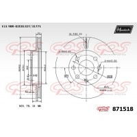 871518 MAXTECH Гальмівний диск
