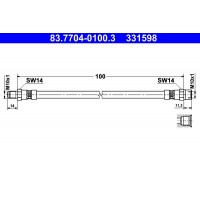 83.7704-0100.3 ATE Гальмівний шланг