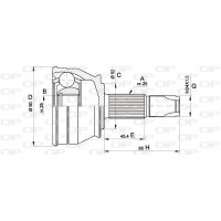 CVJ5211.10 OPEN PARTS Шарнирный комплект, Привідний вал