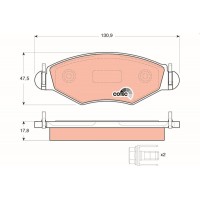 GDB1500 TRW TRW PEUGEOT Гальмівні колодки дискові 206 1,4-1,9D 00-