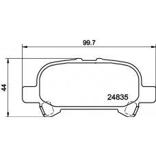 8DB 355 029-461 HELLA Комплект гальмівних колодок дисковий гальм